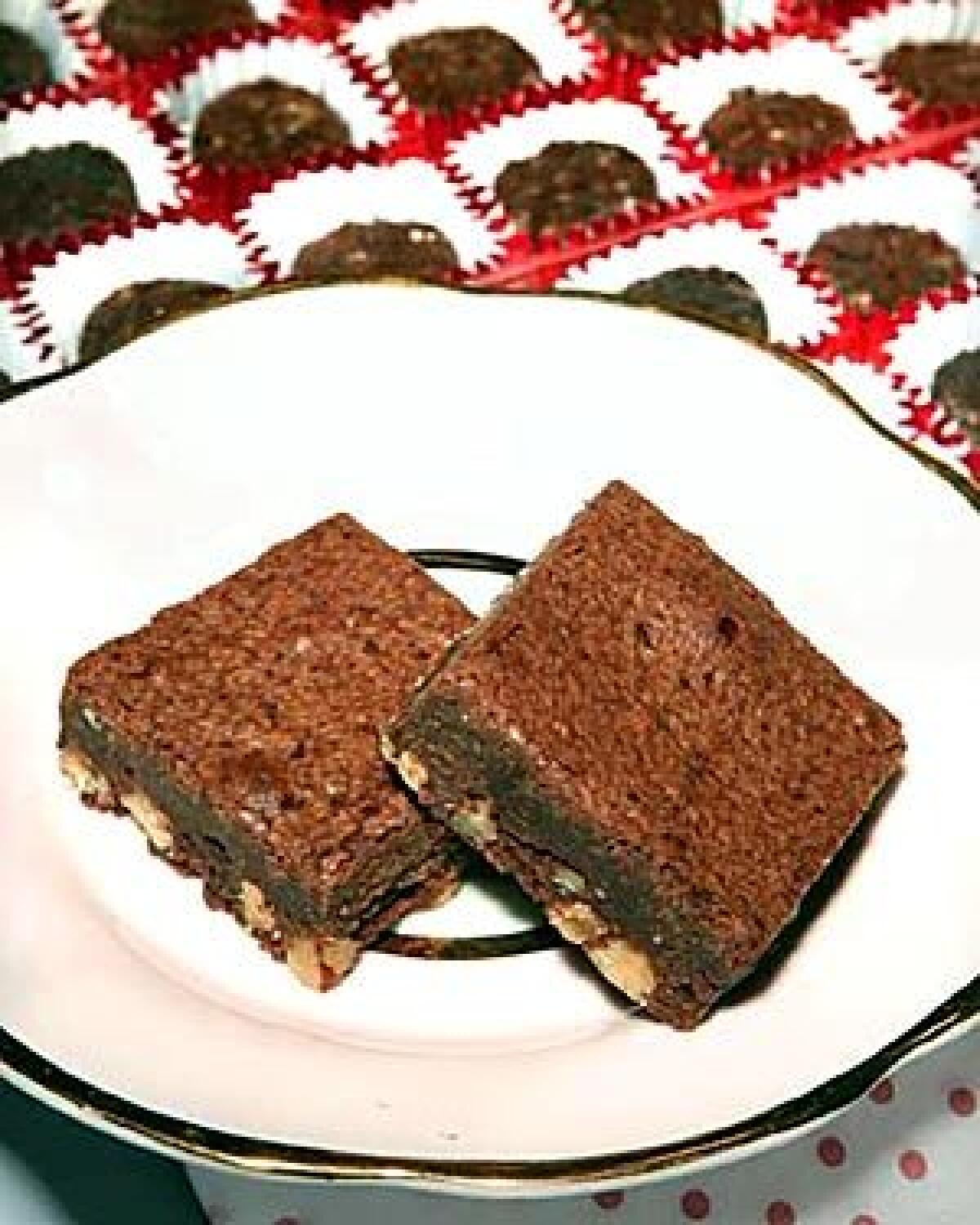 Brownie Bliss squares are packed with toasted pecans from farms in Texas and Georgia.