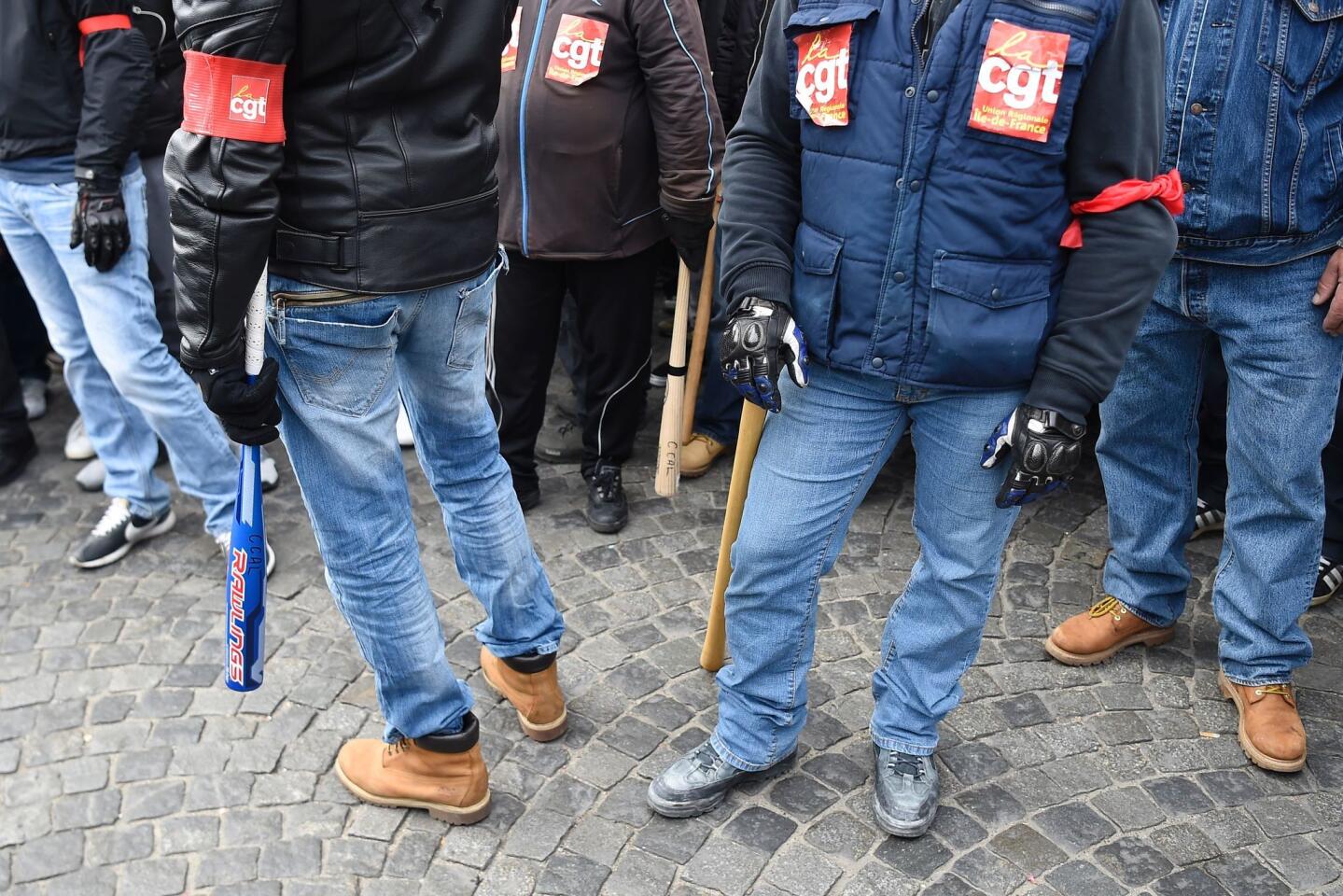 French protest proposed labor reforms