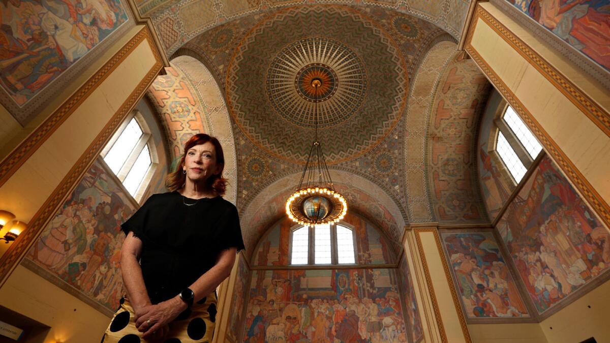 Susan Orlean in the downtown Los Angeles library.