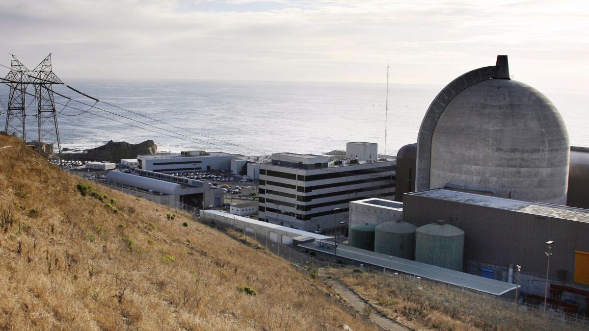 Pacific Gas & Electric's Diablo Canyon plant near Avila Beach has California's last operating nuclear reactors.