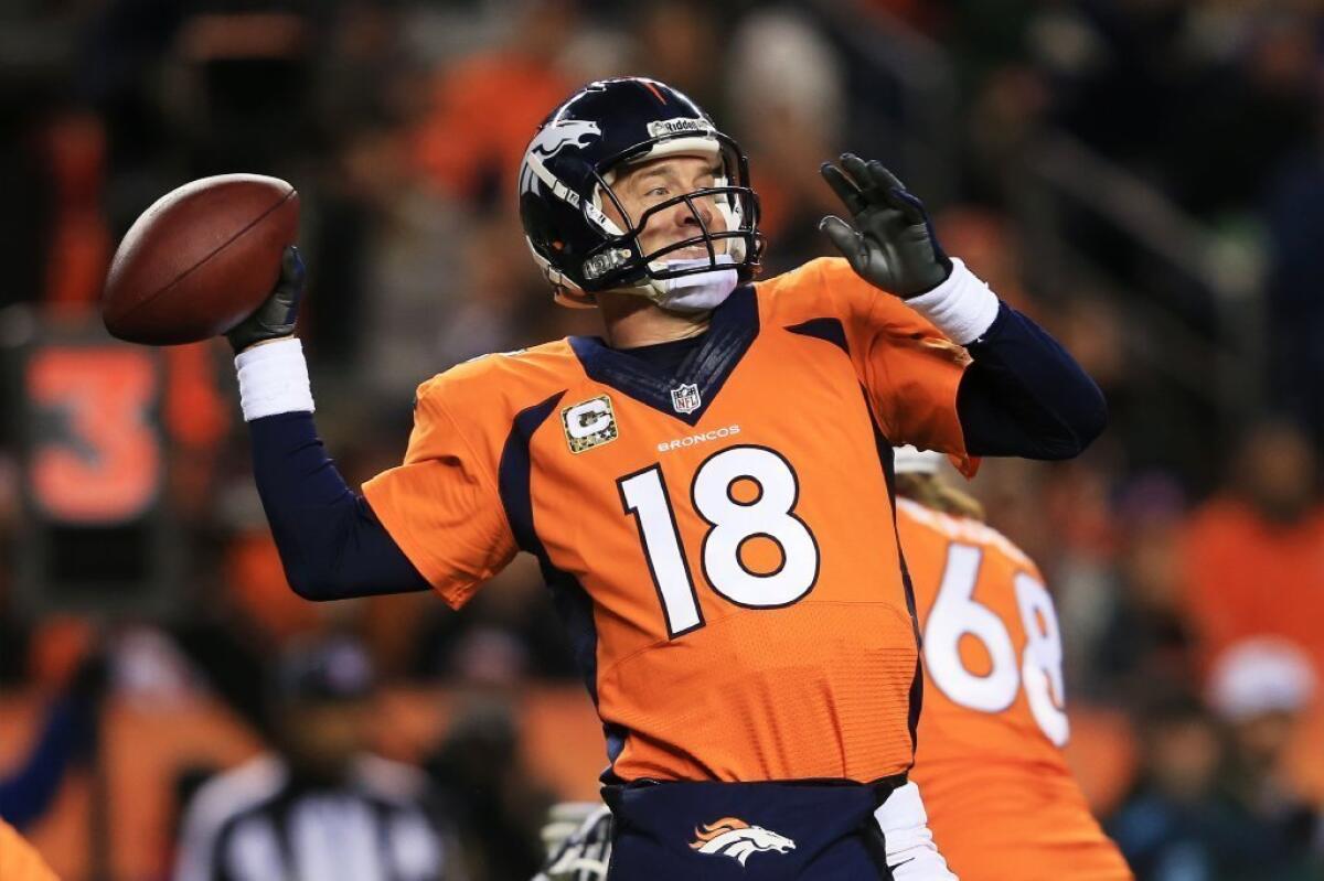 "I think to go sackless against the leading sack defense in the NFL, that is a great testament to those guys," Peyton Manning said of his offensive line.