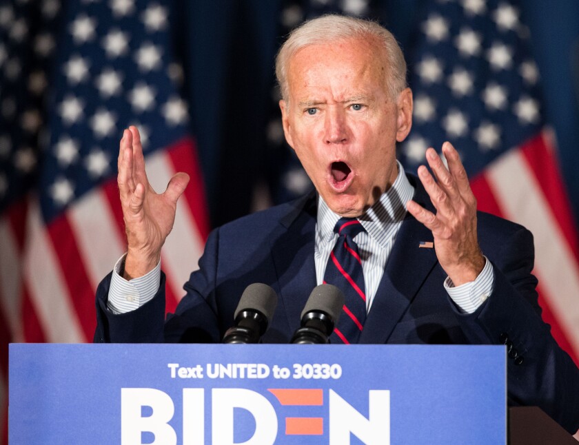 Joe Biden Calls For President Trump S Impeachment Los Angeles Times