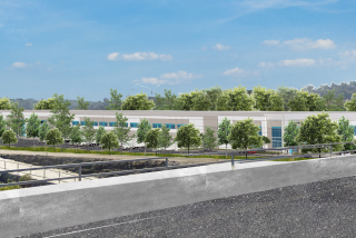 A rendering of the proposed Eddie Jones warehouse as seen from Benet Road.