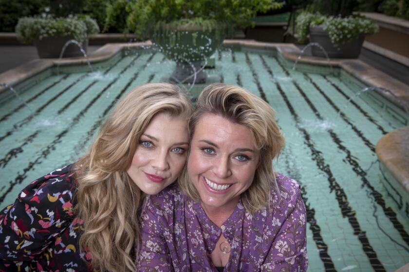 LOS ANGELES, CALIF. -- TUESDAY, MAY 22, 2018: Natalie Dormer, left, of "Game of Thrones", who stars in Amazon's "Picnic at Hanging Rock," and director Larysa Kondracki are photographed at the Four Seasons Hotel in Los Angeles, Calif., on May 22, 2018. (Allen J. Schaben / Los Angeles Times)