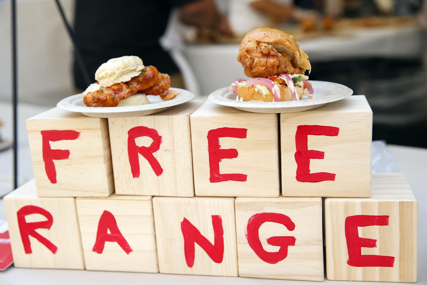 Honey Sriracha chicken biscuit from Free Range LA