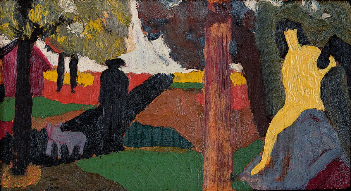 Bob Thompson, "this house is mine" 1960, oil on board