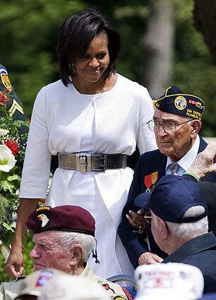 First Lady Michelle Obama at Normandy