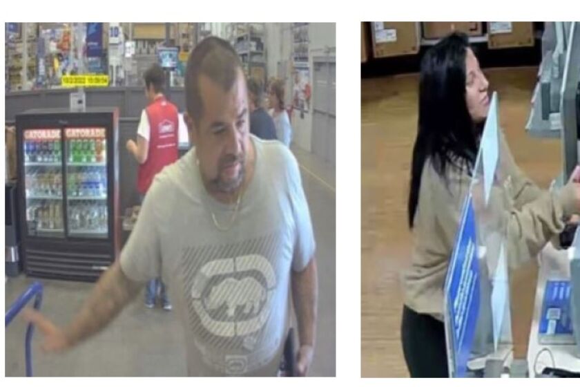 Sheriff's investigators say these two people are linked to a series of car break-ins from Santee to Encinitas