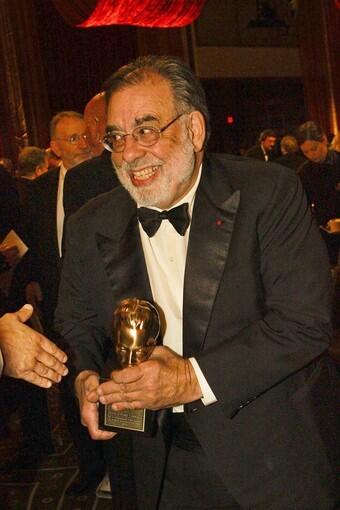 Director and producer Francis Ford Coppola is congratulated after receiving the Irving G. Thalberg Memorial Award at the 2010 Governors Awards in the Grand Ballroom of the Hollywood & Highland Center in Hollywood.