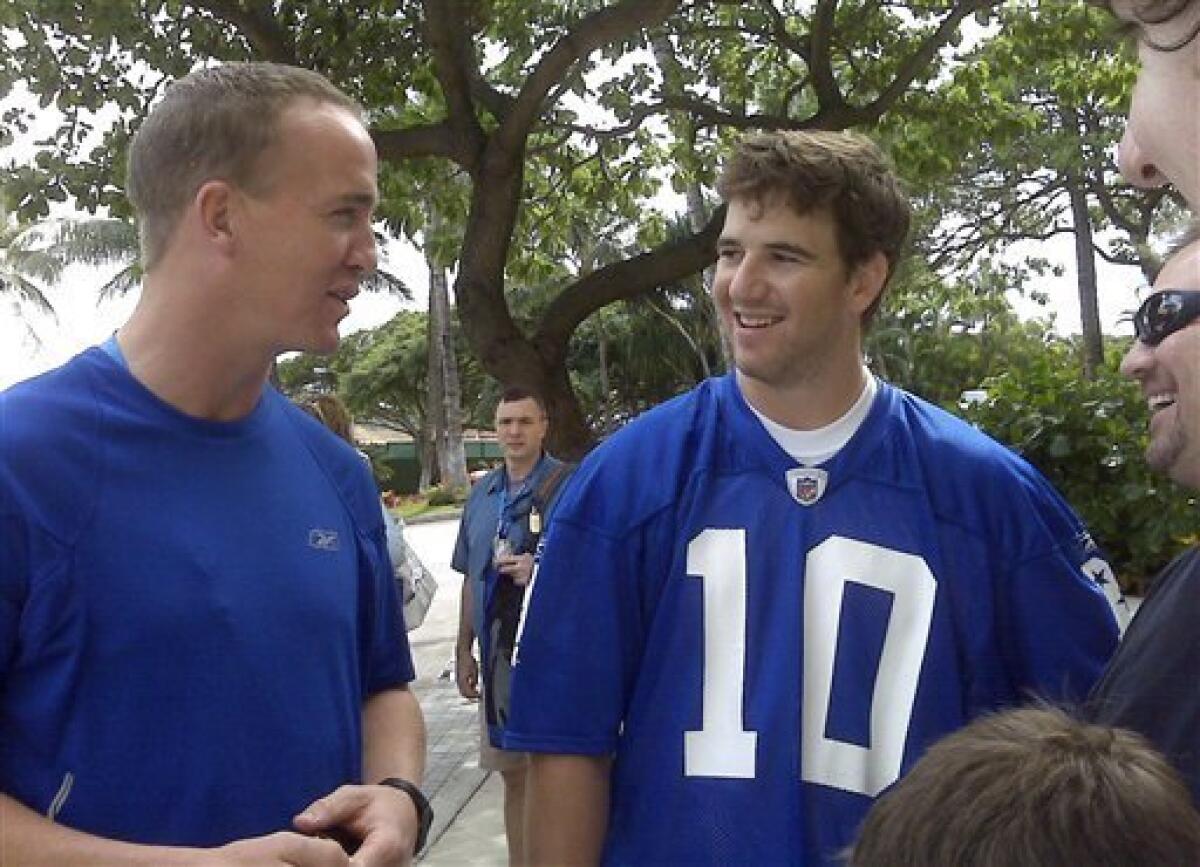 Peyton and Eli Manning Face Off for NFL's Pro Bowl Spots