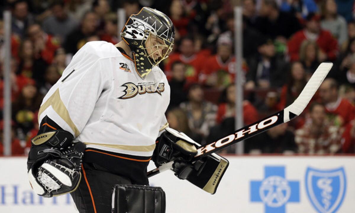 Ducks goalie Jonas Hiller says the team suffers from a lack of confidence once it falls behind on the scoreboard.