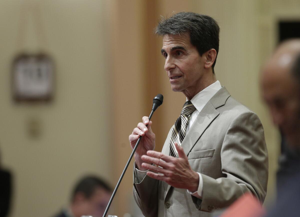 Sen. Mark Leno (D-San Francisco) speaks during a recent California Senate session.