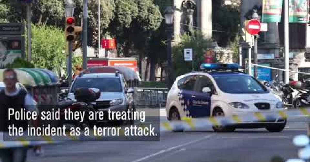 Van plows into crowd in Barcelona, local media reports up to 13 dead ...