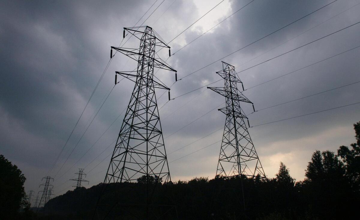 Power transmission lines.