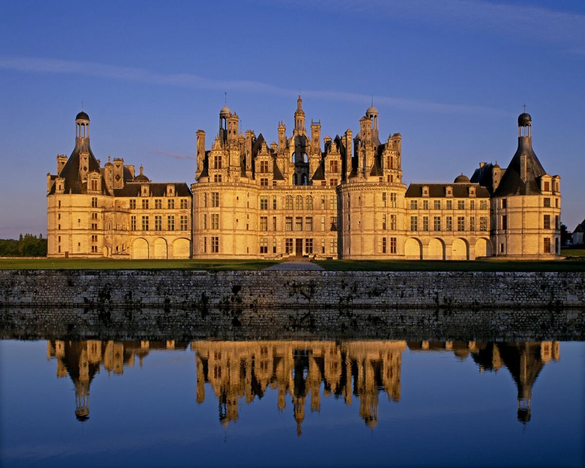 The château features an amazing roofscape.