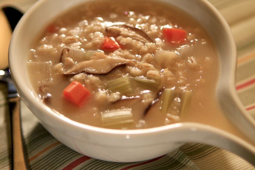 Junior's Deli mushroom barley soup