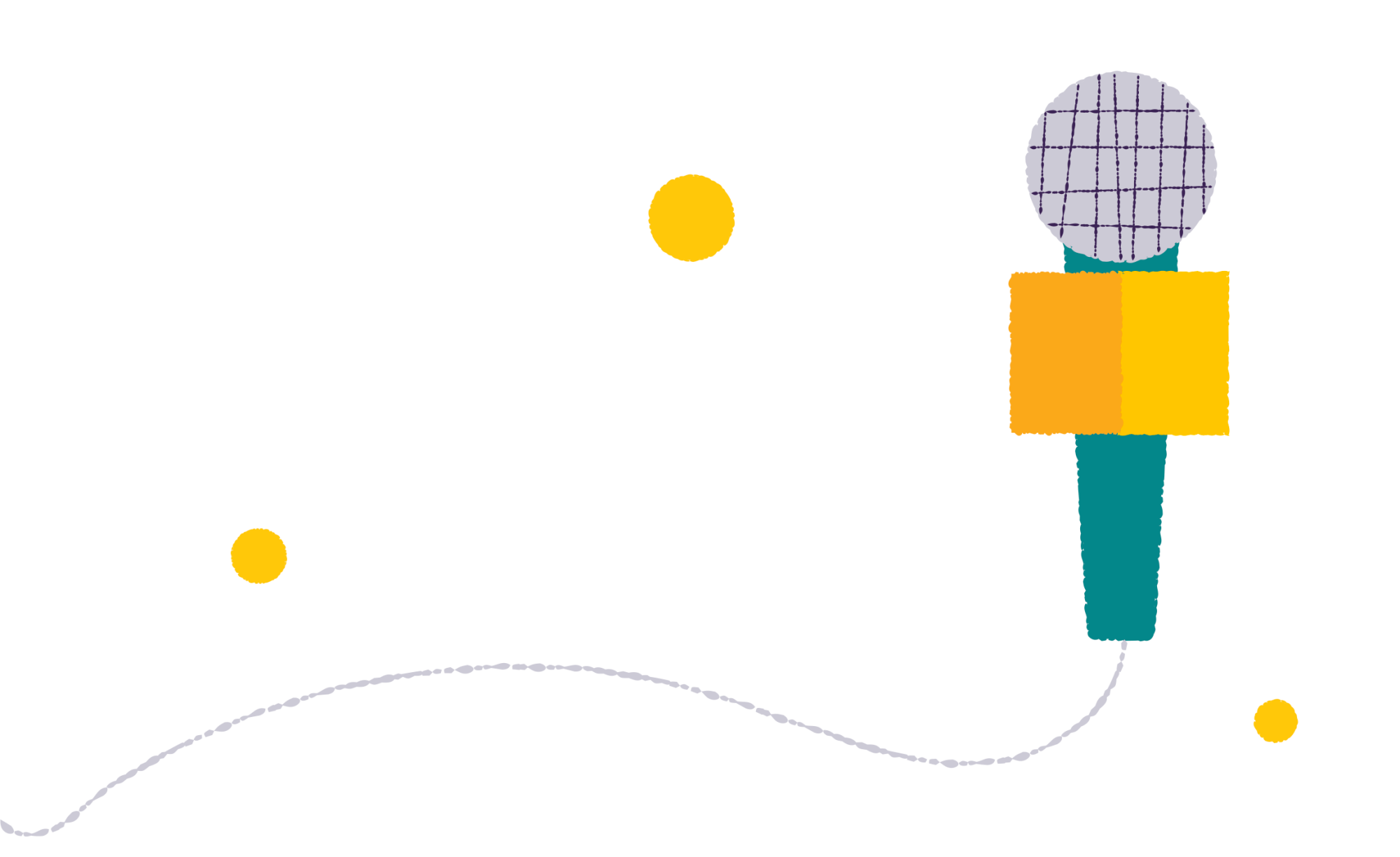 microphone with daisies