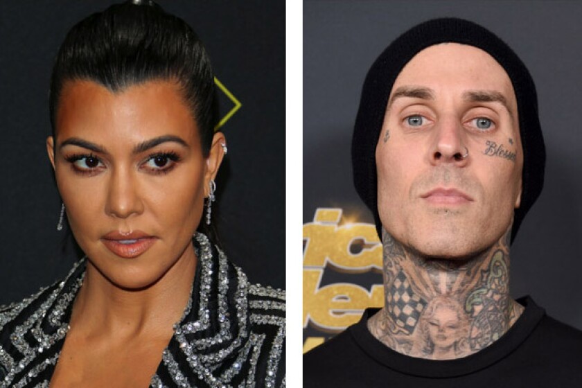 Kourtney Kardashian Travis Barker Take Relationship Public Los Angeles Times