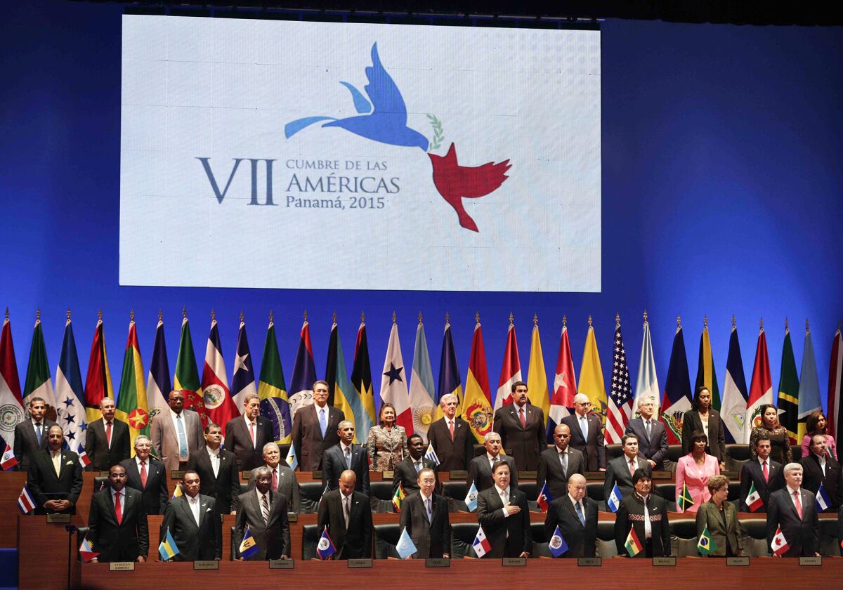 World leaders at the 2015 Summit of the Americas in Panama City