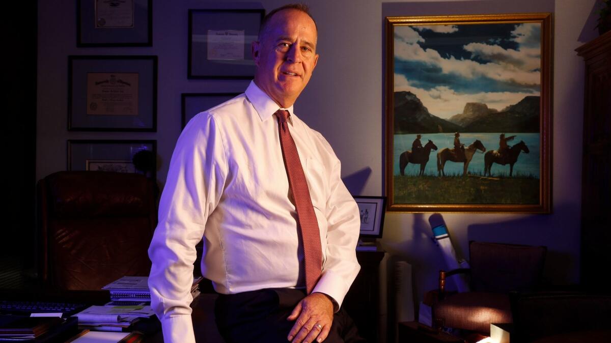 Anaheim Mayor Tom Tait in the offices of Tait & Associates in Santa Ana, the firm that he heads.