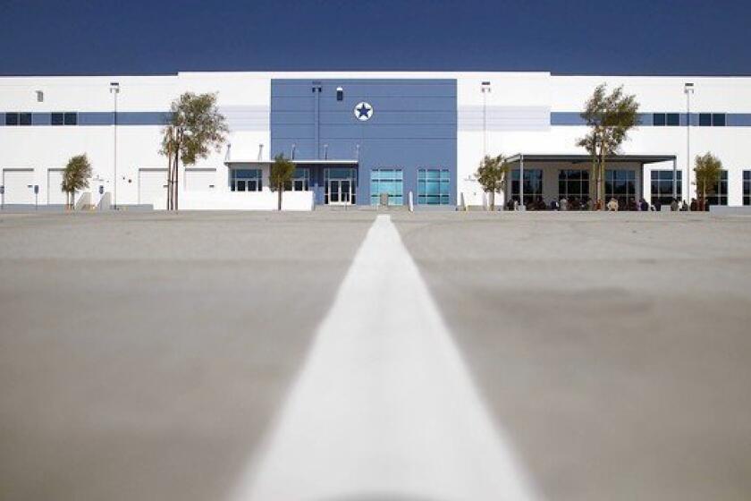 Amazon's fulfillment center in San Bernardino. The e-commerce giant plans to open another facility in nearby Moreno Valley.