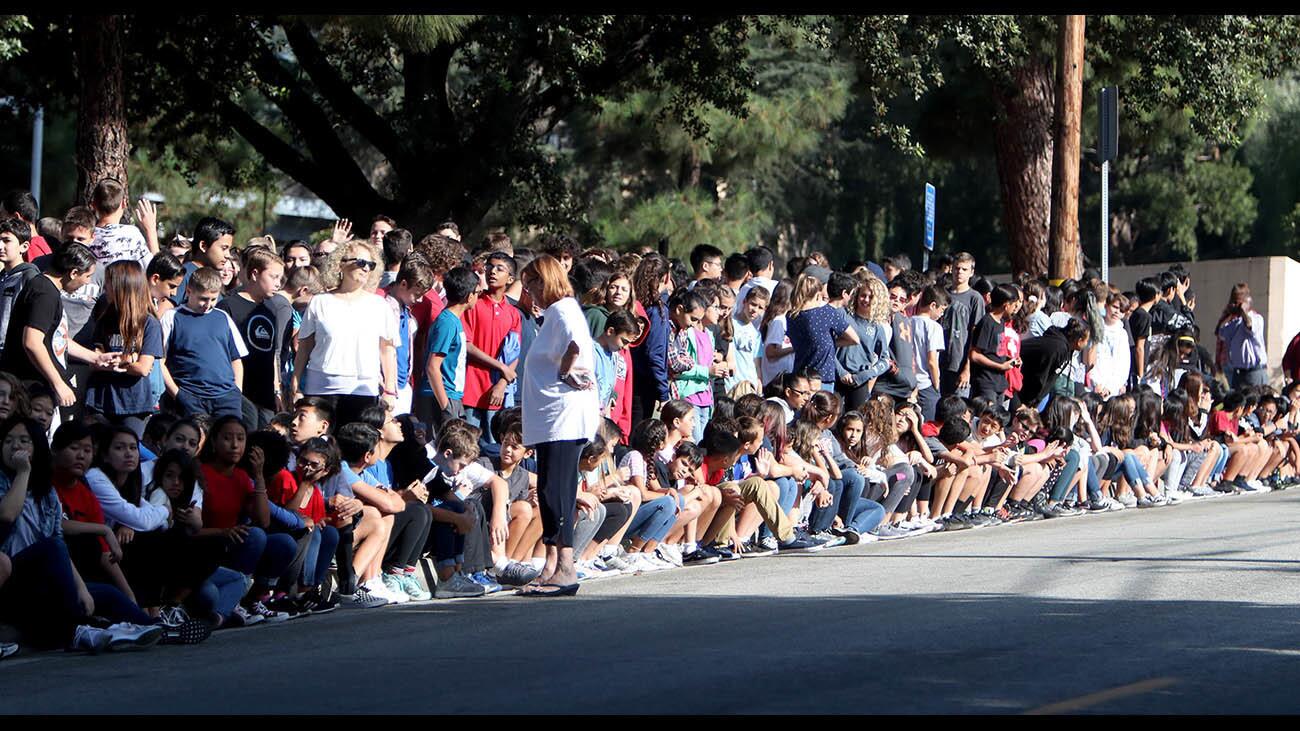 Photo Gallery: The Crescenta Valley Chamber of Commerce Remembrance Motorcade passed by local schools and fire stations