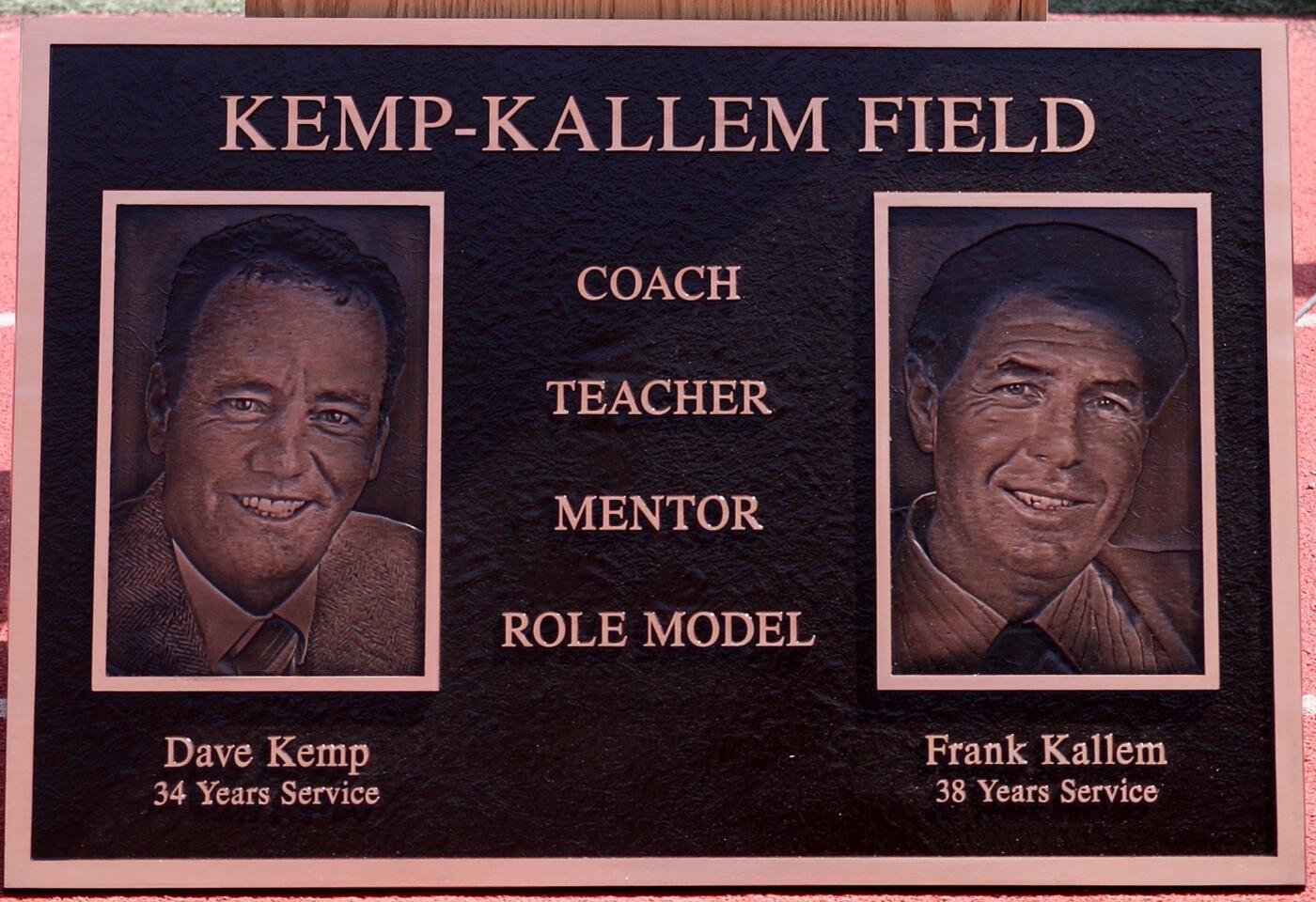 Photo Gallery: Former coaches Kemp, Kallem honored at Burbank High