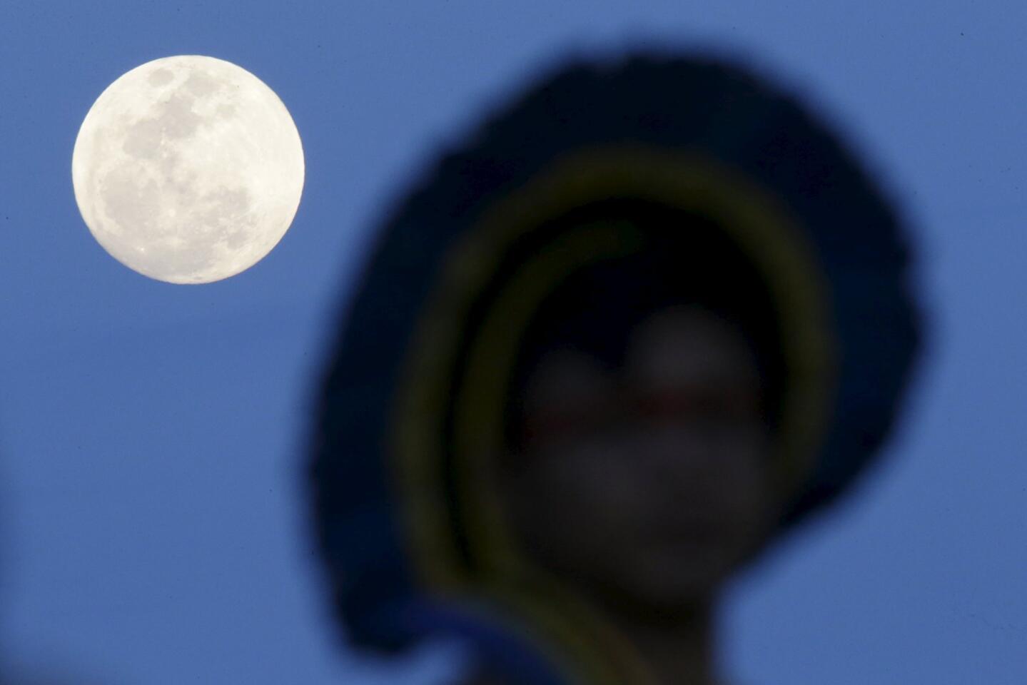 A full moon is seen during the first World Games for Indigenous Peoples in Palmas