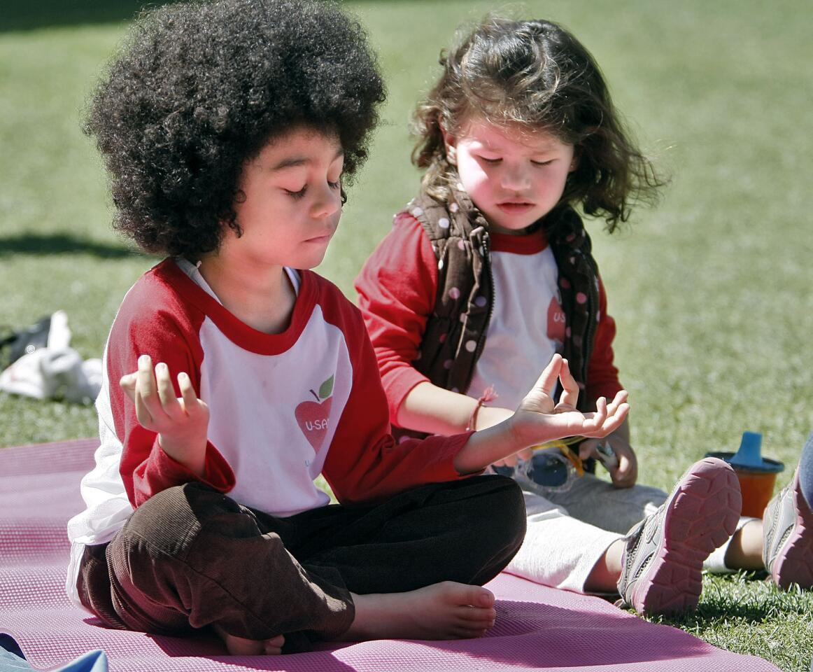 Photo Gallery: Children's yoga class at Americana at Brand