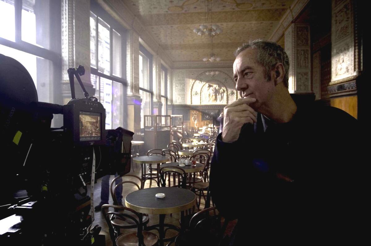 Cinematographer Dick Pope on the set of "The Illusionist."