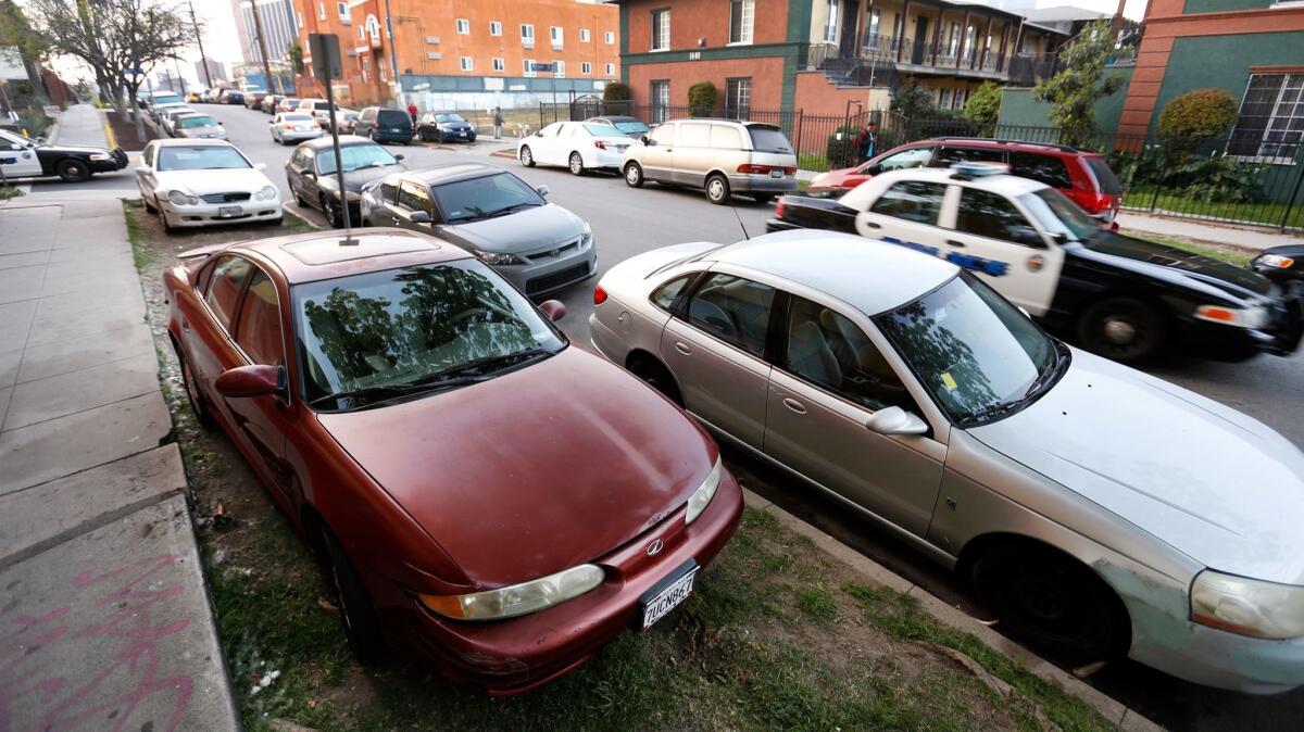 After a five-year hiatus, Los Angeles parking officers will resume ticketing drivers whose cars are parked on the grassy area between the sidewalk and the curb. The practice has proliferated in dense, central neighborhoods, including Koreatown and Westlake.