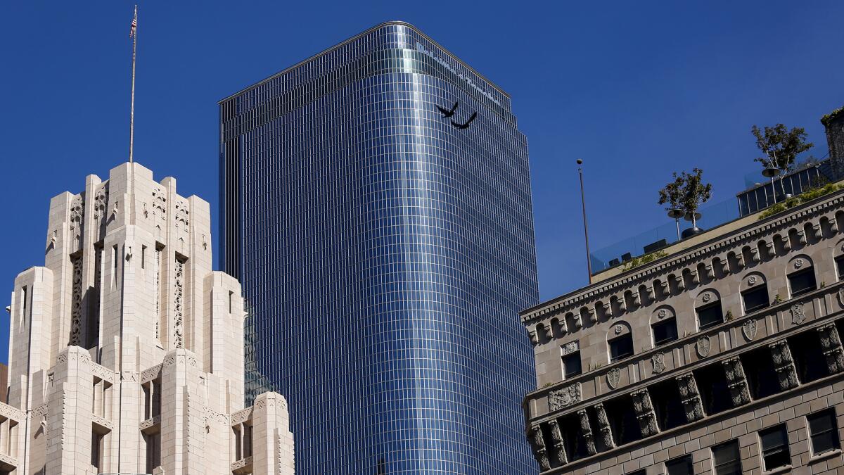 City National Bank is taking 250,000 square feet of Two California Plaza and putting its name on top of the downtown high-rise.