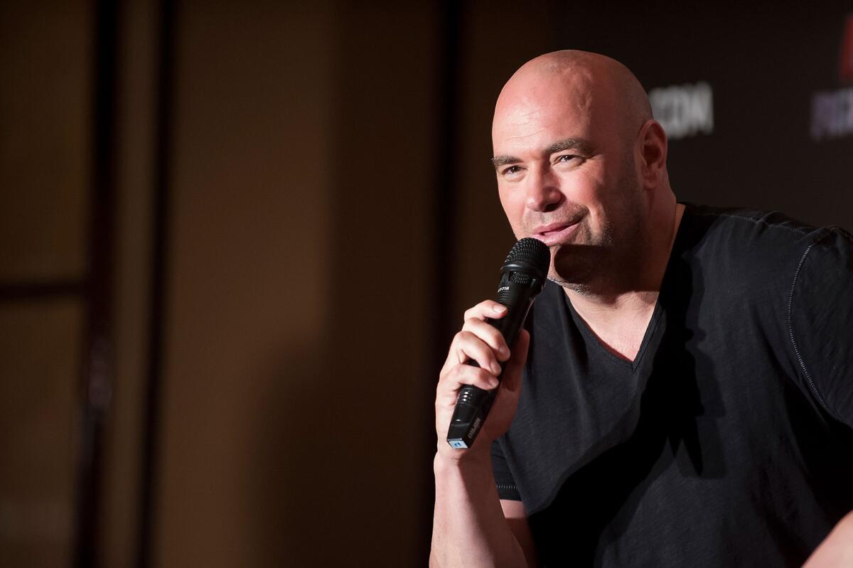 UFC President Dana White in 2014. (Anthony Kwan / Getty Images)