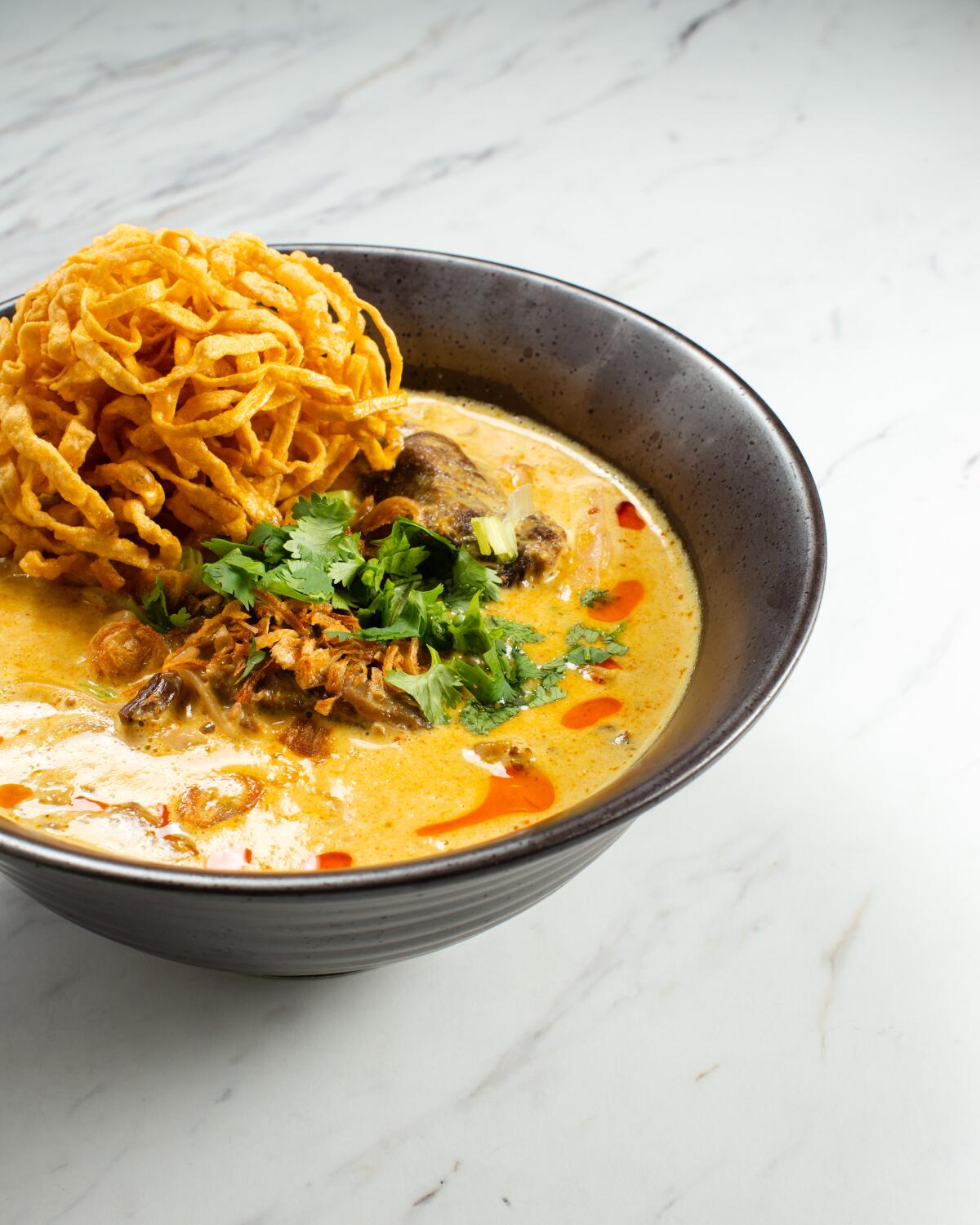 Khao Soi Noodles at Manaao Thai Comfort Food in Tustin.