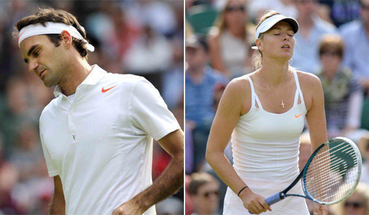 Both Roger Federer and Maria Sharapova were eliminated at Wimbledon far sooner than many had expected.