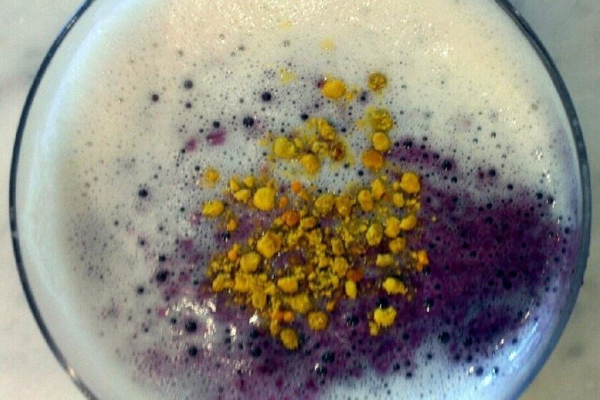 Make your own almond milk and a blueberry-bee-pollen smoothie.