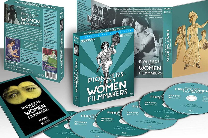 Pioneers: First Women Filmmakers Dozens of meticulously restored titles are gathered together in a collection attempting to recenter the essential role female filmmakers played in the early days of silent cinema. These directors, including Alice Guy Blach?, Lois Weber and Marion E. Wong, may not be household names but their work had an invaluable impact on establishing cinematic language as we know it. The six discs' worth of shorts and features made between 1910 and 1929 include bonus content placing the work in context and new musical scores. $100