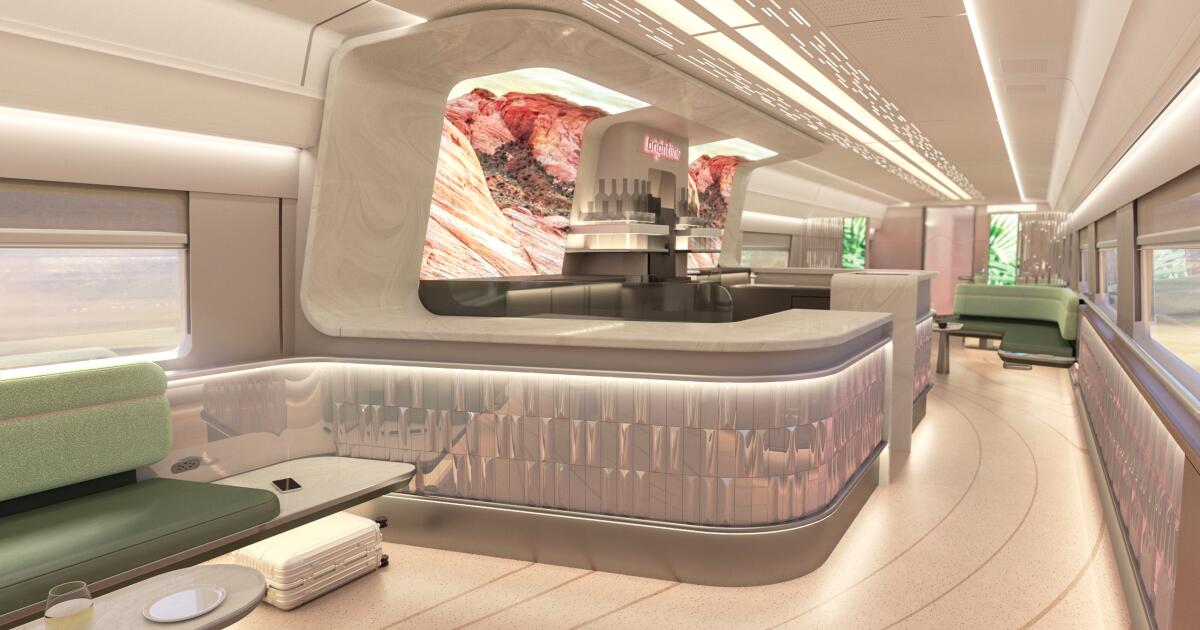 A swankier way to get to Vegas? See the ‘party car’ on the high-speed rail coming to SoCal