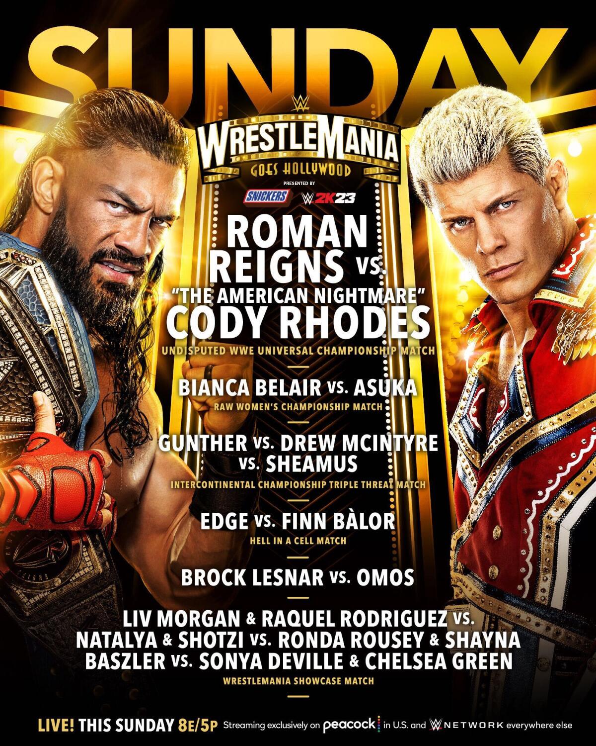 WrestleMania Night 2 How to watch and match predictions Los Angeles