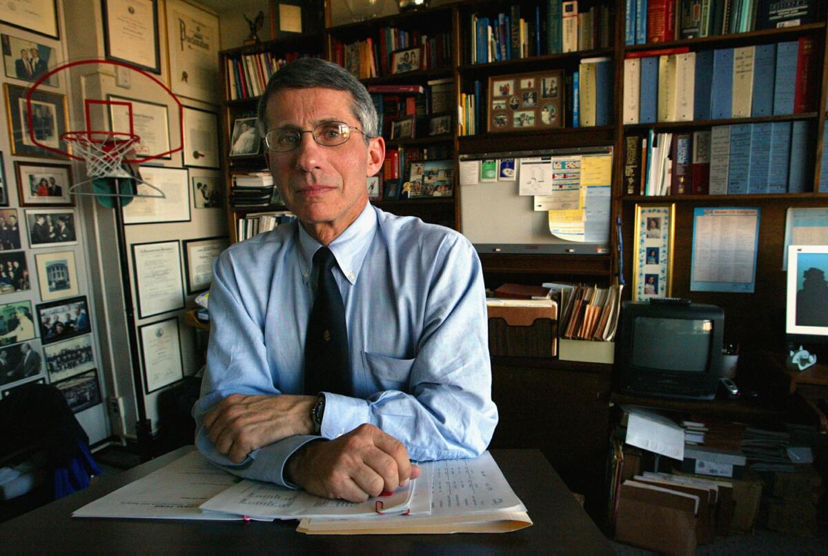 "We want to respond as safely as we can but also as quickly as we can," said Dr. Anthony Fauci, shown in 2004.