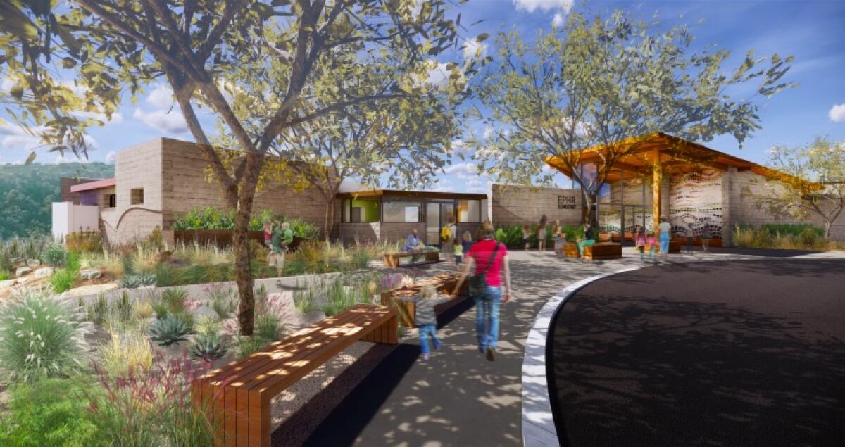 A rendering of the new Pacific Highlands Ranch School. The district hopes to begin construction in April.