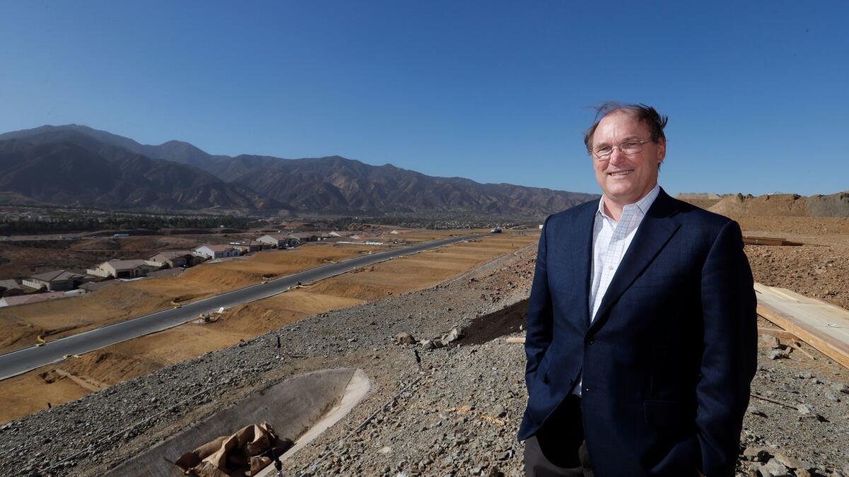 Steve Cameron, president of developer Foremost Companies, at Terramor, a 1,443-home community the company is building in Temescal Valley.