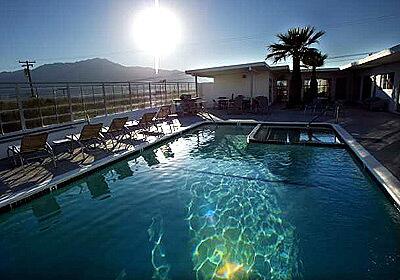 The Sagewater Spas pool is filled with natural mineral water whose temperature reaches 90 degrees.