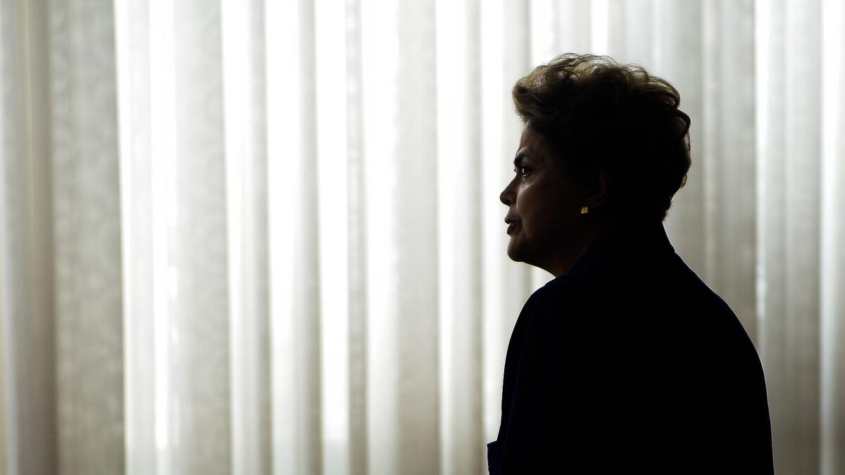 “You always have to fight,” says Dilma Rousseff, Brazil's suspended president. “There's never a day when you're finally free. At least for me, there never has been so far.”