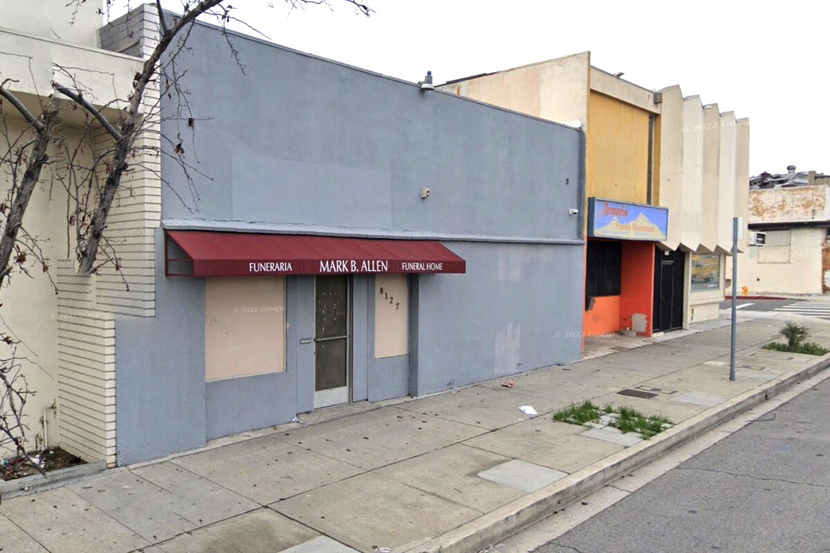 Google street view of Mark B. Allen Mortuary and Cremation Services in Sun Valley