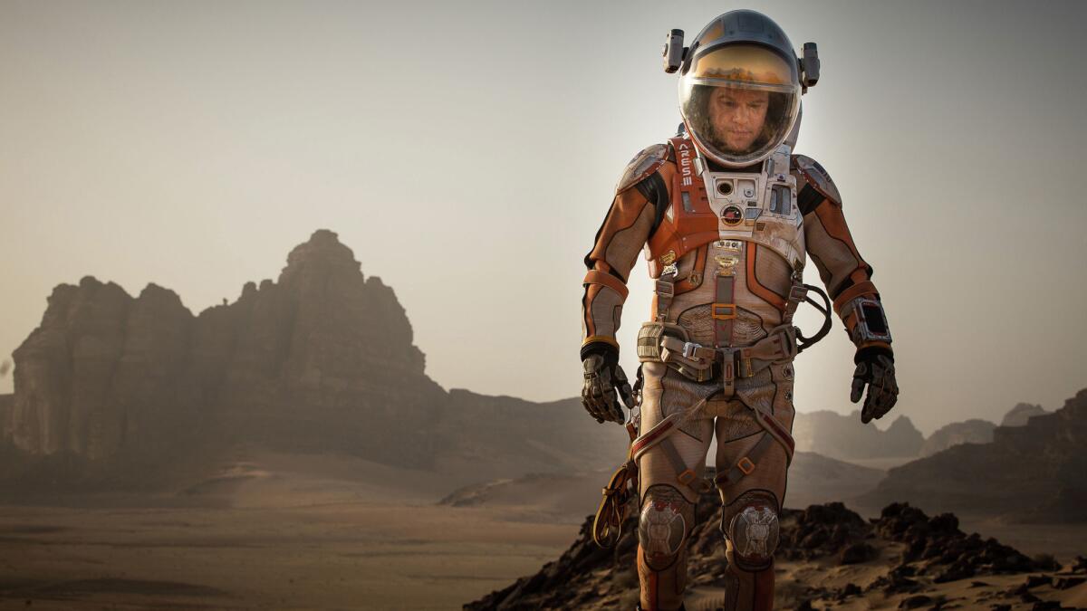 Matt Damon in a scene from the film, "The Martian."