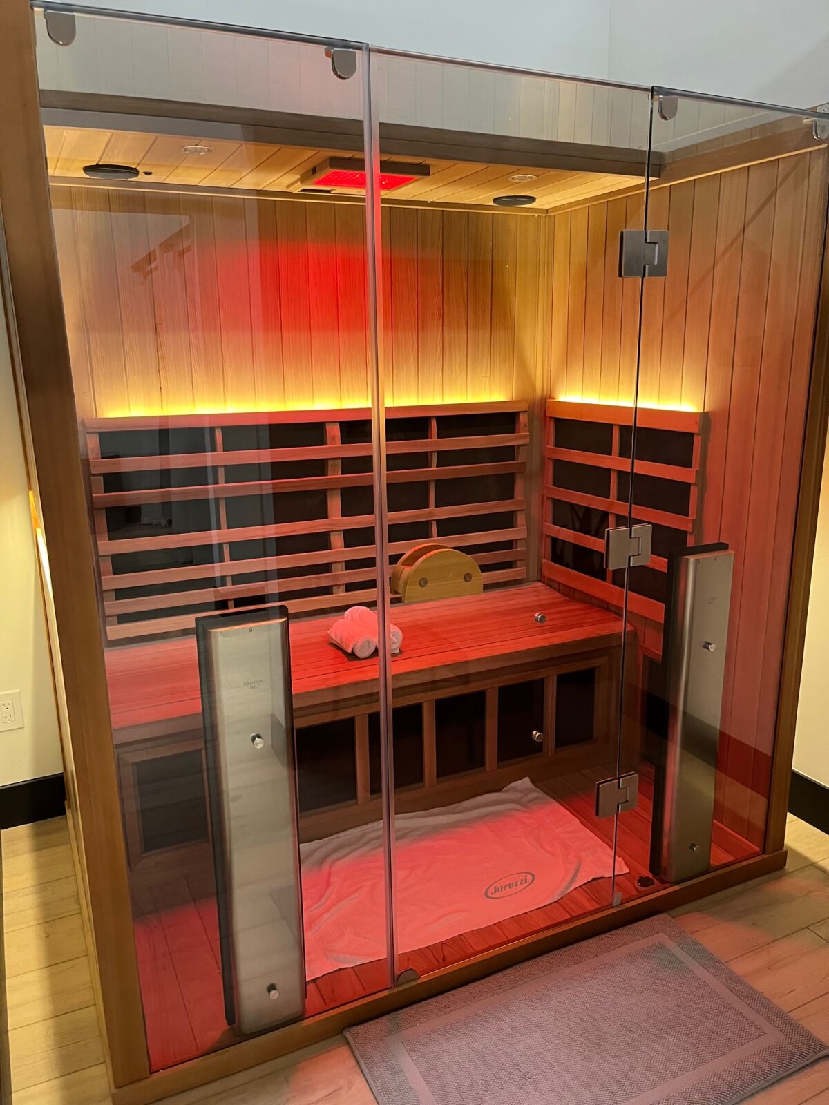 An infrared sauna at Ice Recovery.