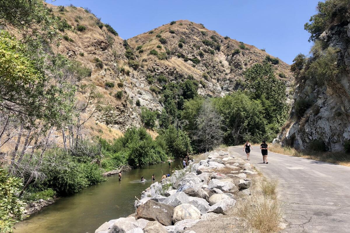 The West Fork National Scenic Bikeway in Angeles National Forest near Azusa.