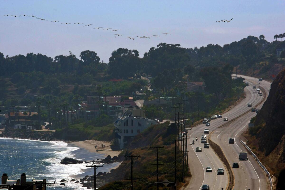 A stretch through Malibu of Pacific Coast Highway, chosen as a favorite scenic trip by 40% of road trippers in an Expedia survey.