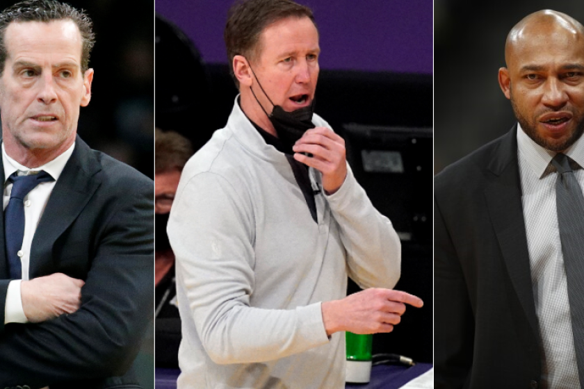 Lakers coaching candidates going through more interviews are (from left) Kenny Atkinson, Terry Stotts and Darvin Ham.